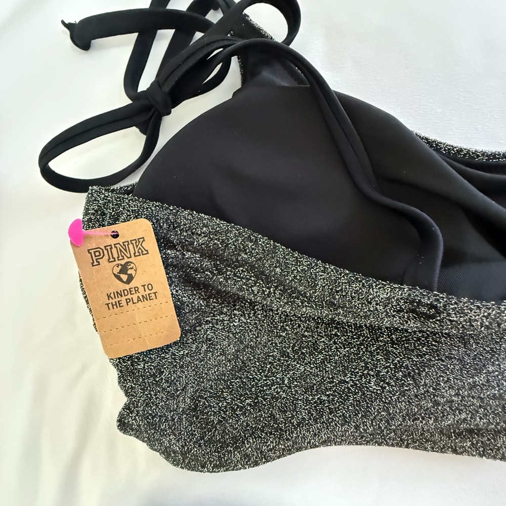 PINK Victoria's Secret Shimmer One-Shoulder Monokini style One-Piece - Picture 7 of 7